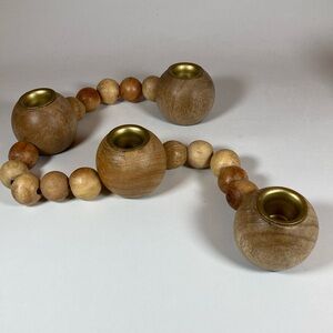 World Market Wooden Candle Holder